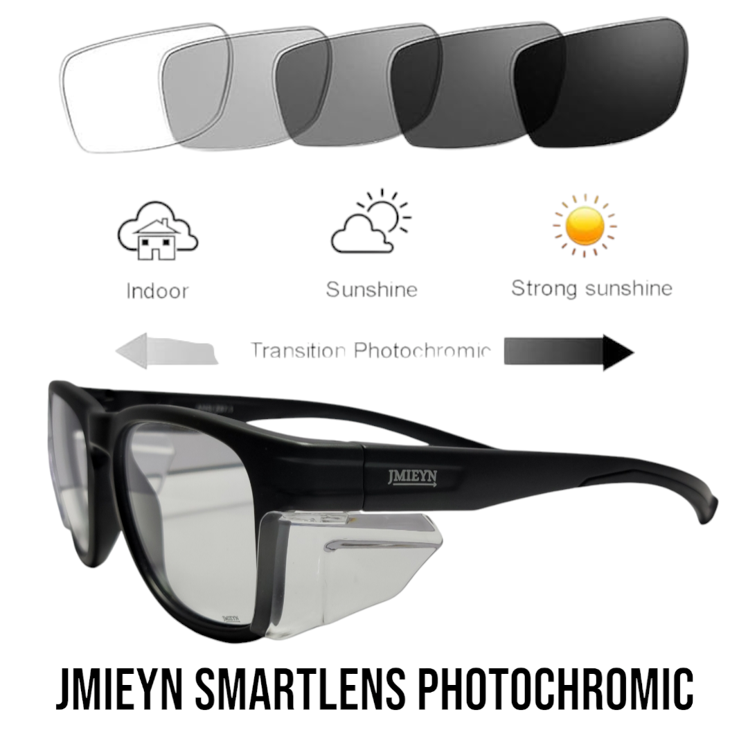 (SMARLENS PGX) RX Safety Glasses JM01 AUTO DARK LENS