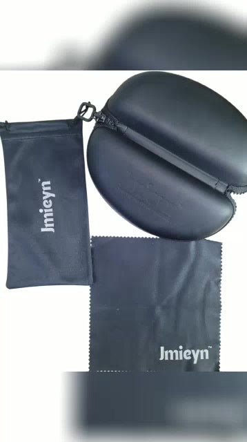 Exclusive High Quality Jmieyn Protable Rectangle Zipper+Clip+Cloth Sunglasses Hard Eye Glasses Case Protector Box